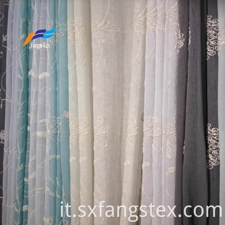 Textile Factory Embroidered Fabric Window Voile Curtain 7